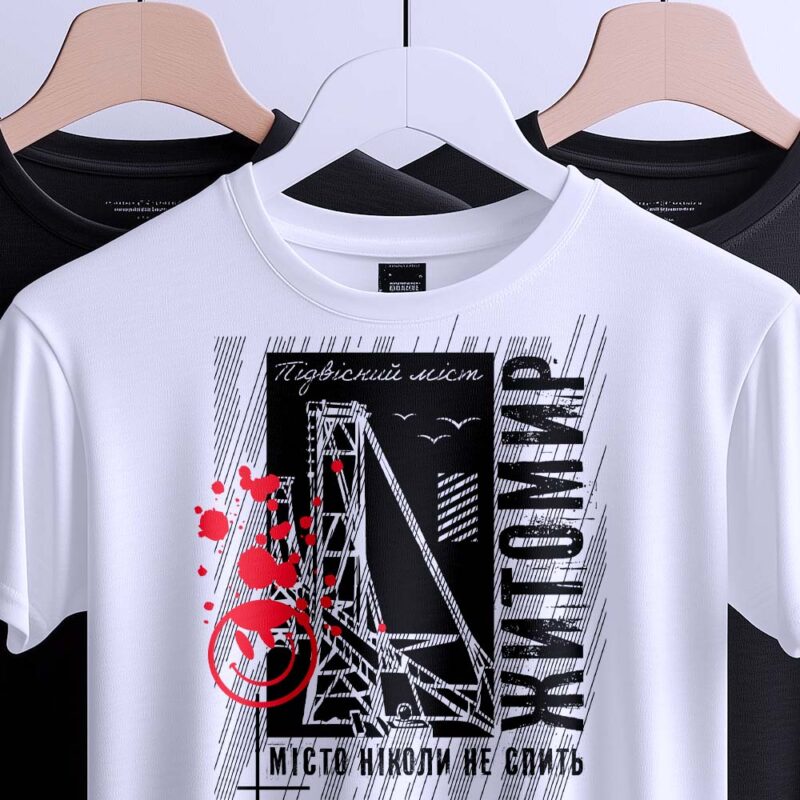 Футболки з принтом Житомир — ілюстрація до статті «Футболки з принтом Житомир від Згадки»