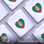 Футболка gussi мемний принт, біла, кілька штук, з принтом у формі серця,.