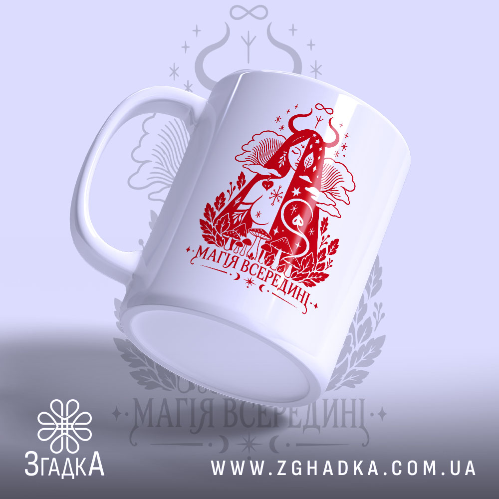 Чашка: детальний вигляд принта, Згадка.