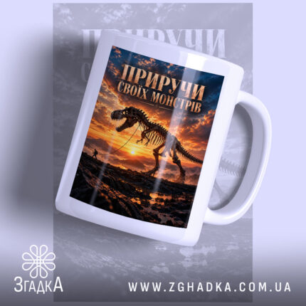 Чашка приручи своїх монстрів, головний вигляд товару, Згадка.