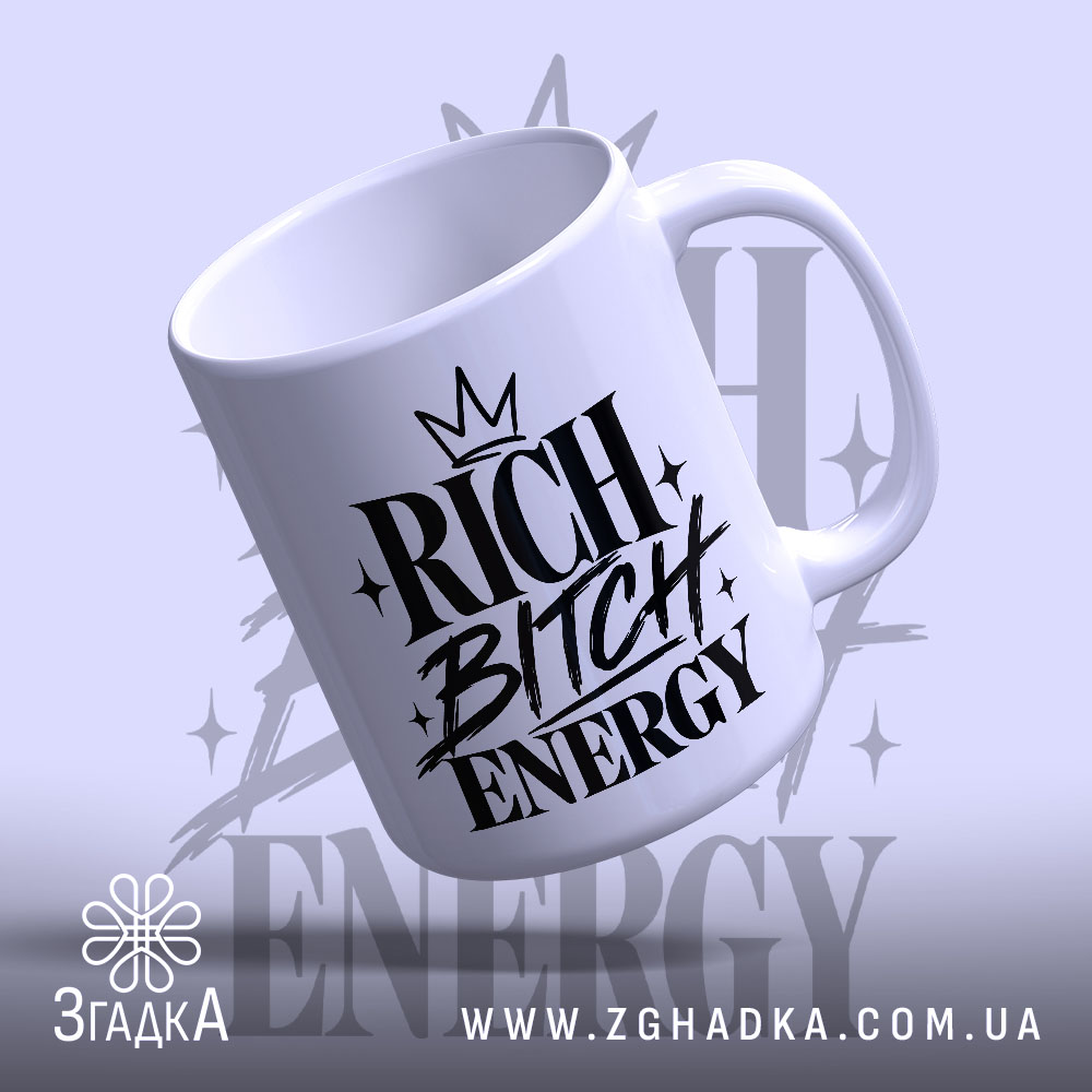 Чашка: вид з боку, ручка з блиском.