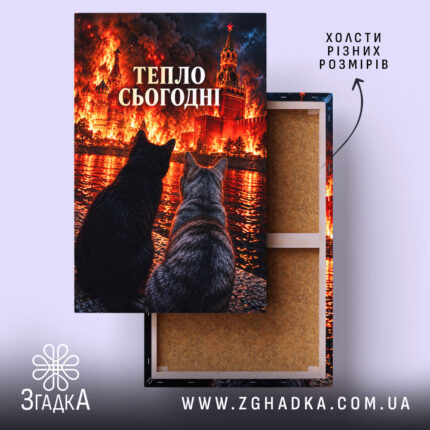 Холст тепло сьогодні, коти на фоні пожежі.
