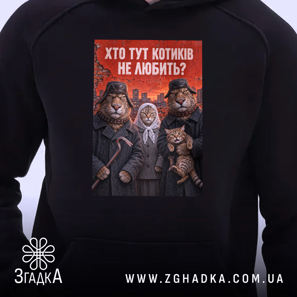 Худі: близький план, чорний колір, принт.