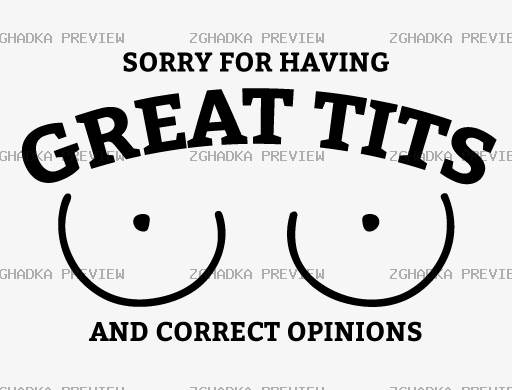Принт «Great tits and correct opinions» — прев’ю дизайну