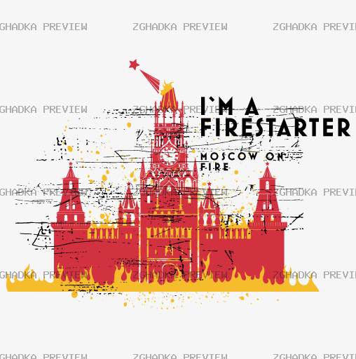 Принт «Moscow on fire» — прев’ю дизайну