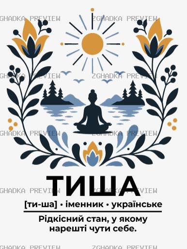 Принт «Тиша» — прев’ю дизайну