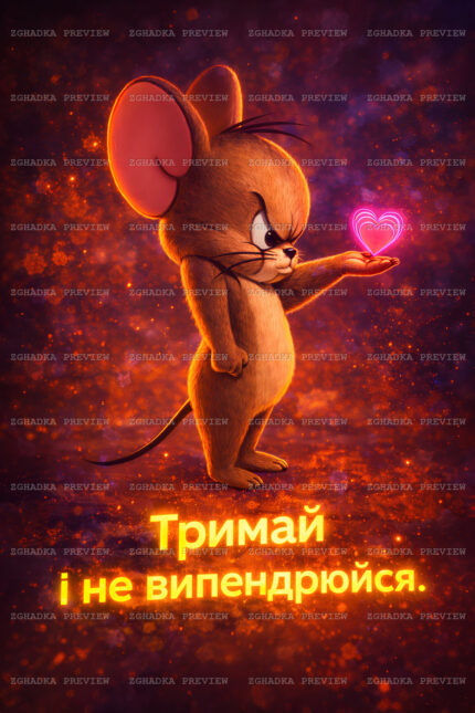 Принт «Тримай серце скромно» — прев’ю дизайну