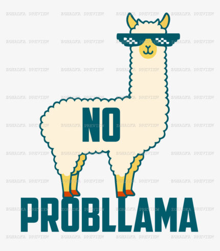 Принт «No Probllama» — прев’ю дизайну