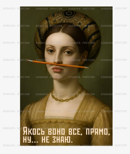 Принт «Якось воно все, прямо, ну… не знаю» — прев’ю дизайну