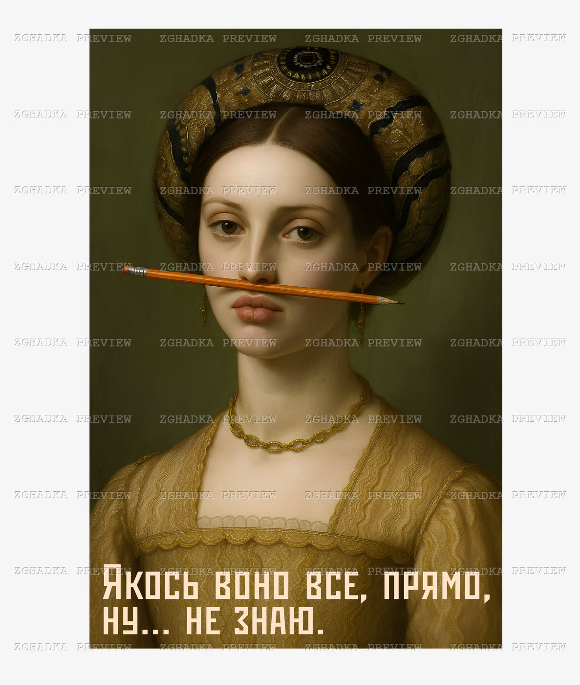 Принт «Якось воно все, прямо, ну… не знаю» — прев’ю дизайну