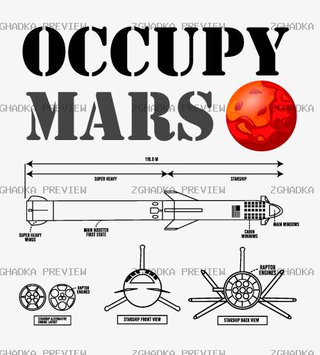 Принт «Occupy Mars» — прев’ю дизайну