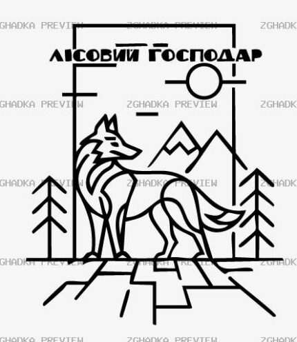 Принт «Лісовий господар» — прев’ю дизайну