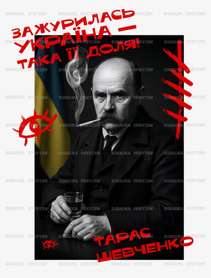 Принт «Тарас Шевченко — зажурилась Україна» — прев’ю дизайну