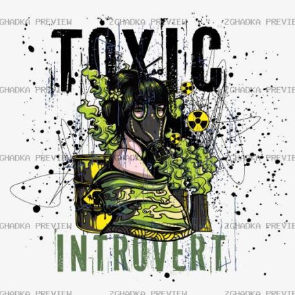 Принт «Toxic introvert» — прев’ю дизайну