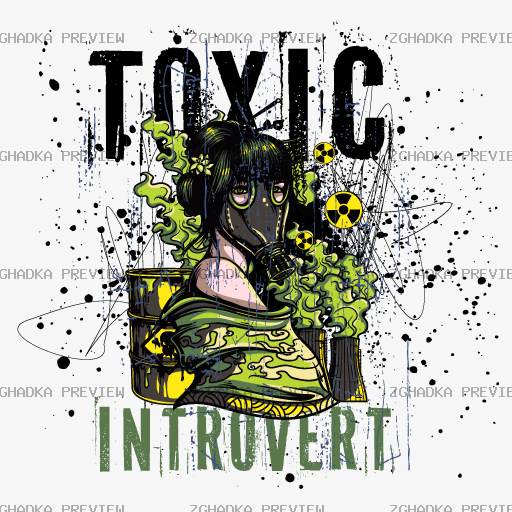 Принт «Toxic introvert» — прев’ю дизайну