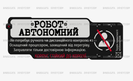 Принт «Робот автономний» — прев’ю дизайну
