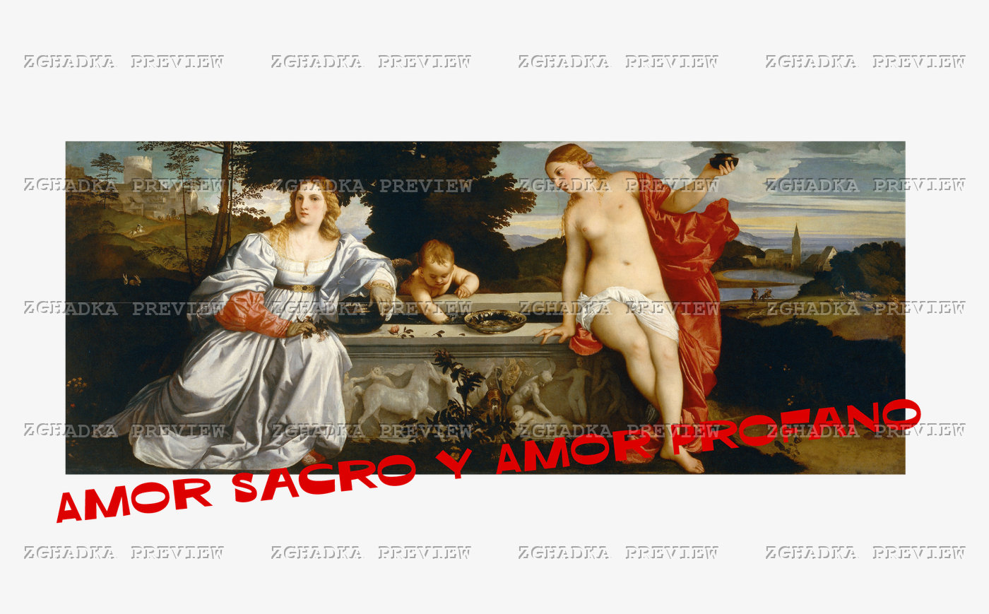 Принт «Amor Sacro y Amor Profano» — прев’ю дизайну