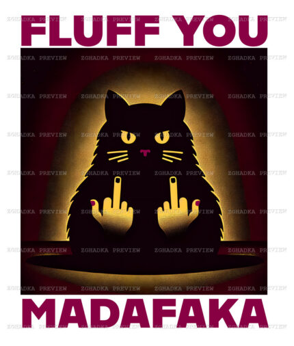 Принт «Fluff You — кіт з характером» — прев’ю дизайну