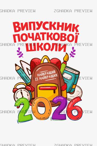 Принт «Випускник початкової школи 2026» — прев’ю дизайну