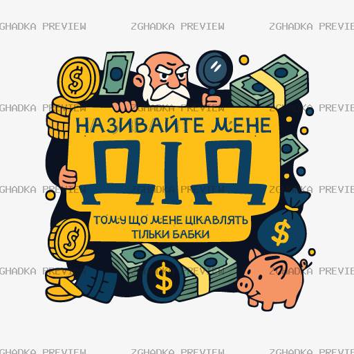 Принт «Називайте мене дід — цікавлять тільки бабки» — прев’ю дизайну