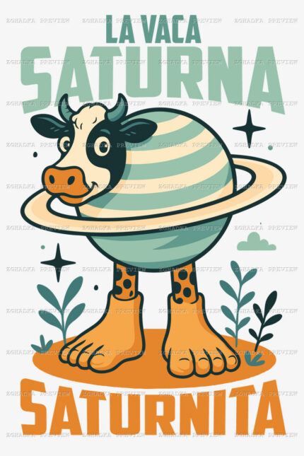 Принт «La Vaca Saturnita» — прев’ю дизайну