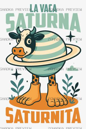 Принт «La Vaca Saturnita» — прев’ю дизайну
