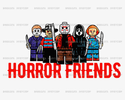 Принт «Horror Friends» — прев’ю дизайну
