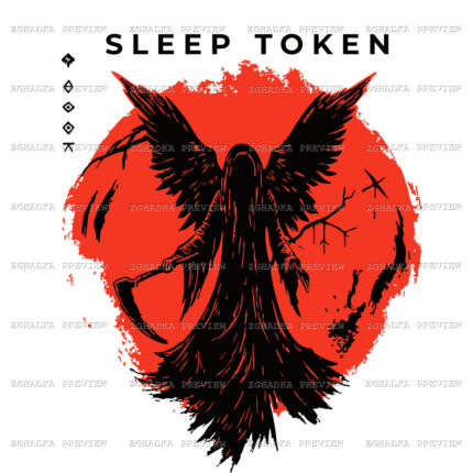 Принт «Sleep Token — крилата постать» — прев’ю дизайну