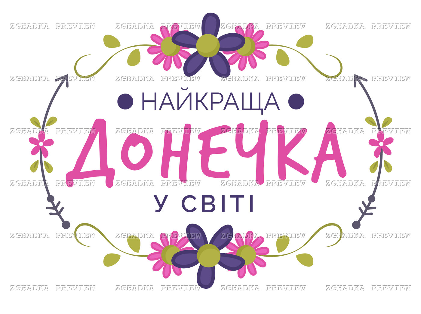 Принт «Найкраща донечка у світі» — прев’ю дизайну