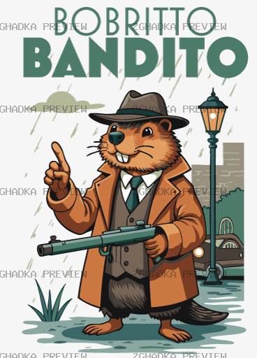 Принт «Bobritto Bandito» — прев’ю дизайну