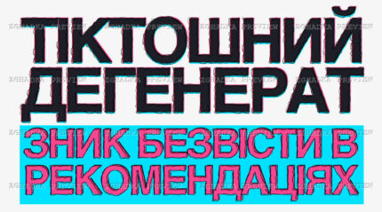 Принт «Тіктошний дегенерат — зник у рекомендаціях» — прев’ю дизайну
