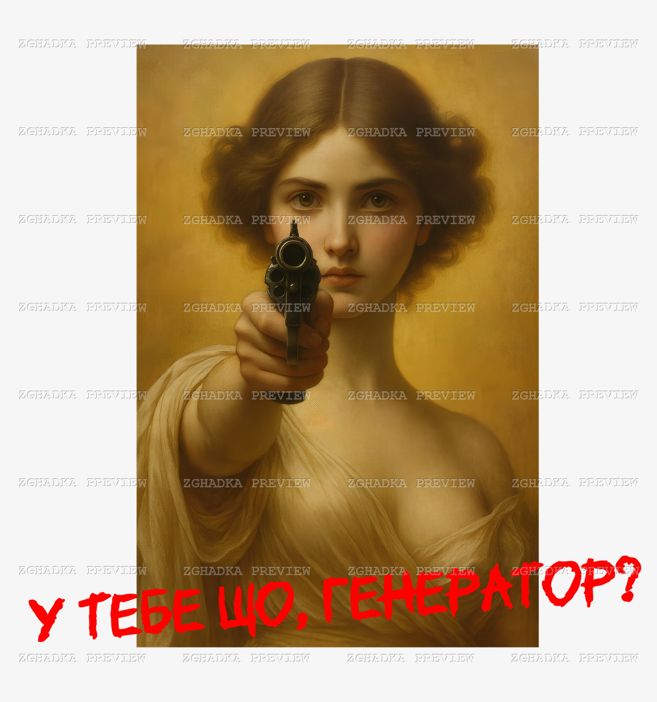 Принт «У тебе що, генератор?» — прев’ю дизайну