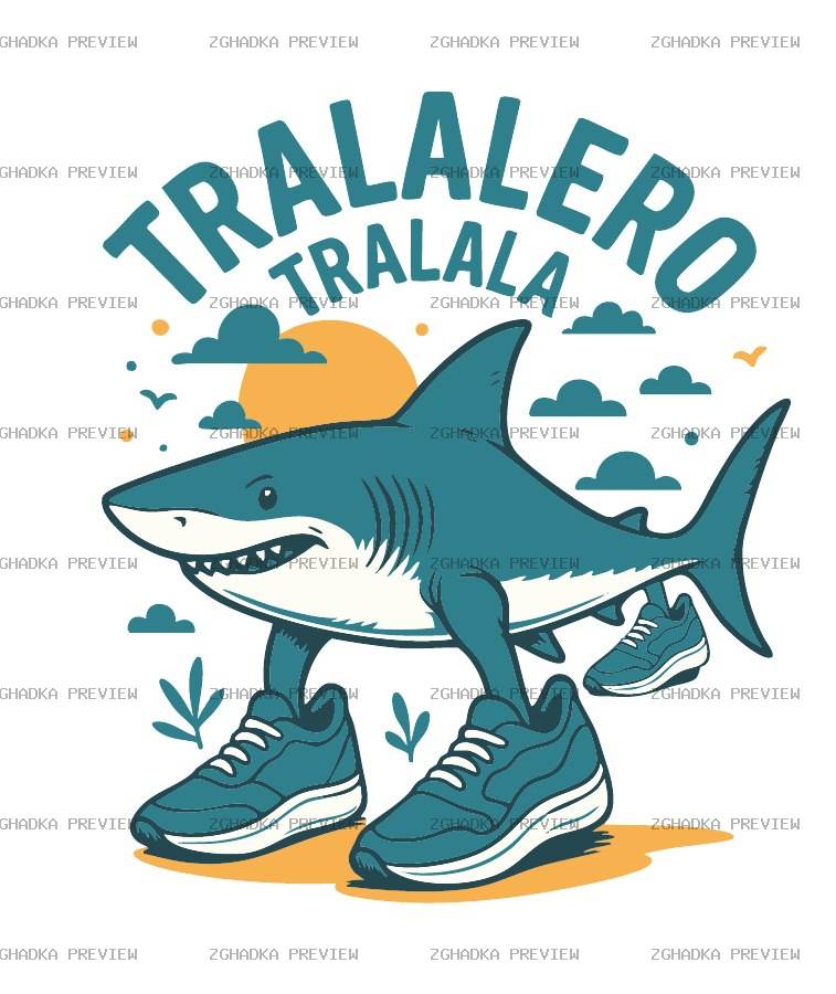 Принт «Tralalero Tralala» — прев’ю дизайну