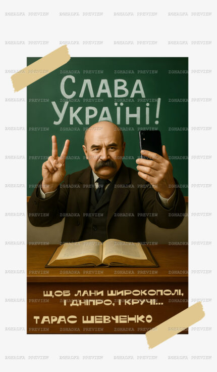 Принт «Тарас Шевченко — селфі» — прев’ю дизайну
