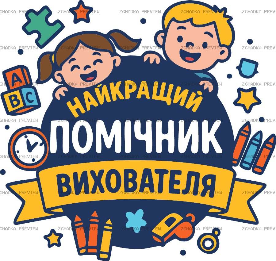 Принт «Помічник вихователя» — прев’ю дизайну