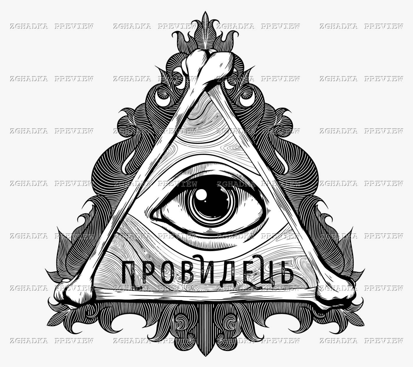 Принт «Провидець — око» — прев’ю дизайну