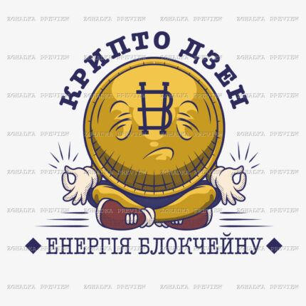 Принт «Крипто дзен — енергія блокчейну» — прев’ю дизайну