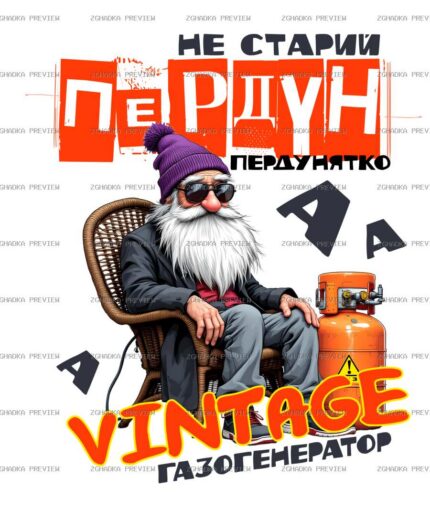 Цифровий принт «Старий пердун» — захищене прев’ю