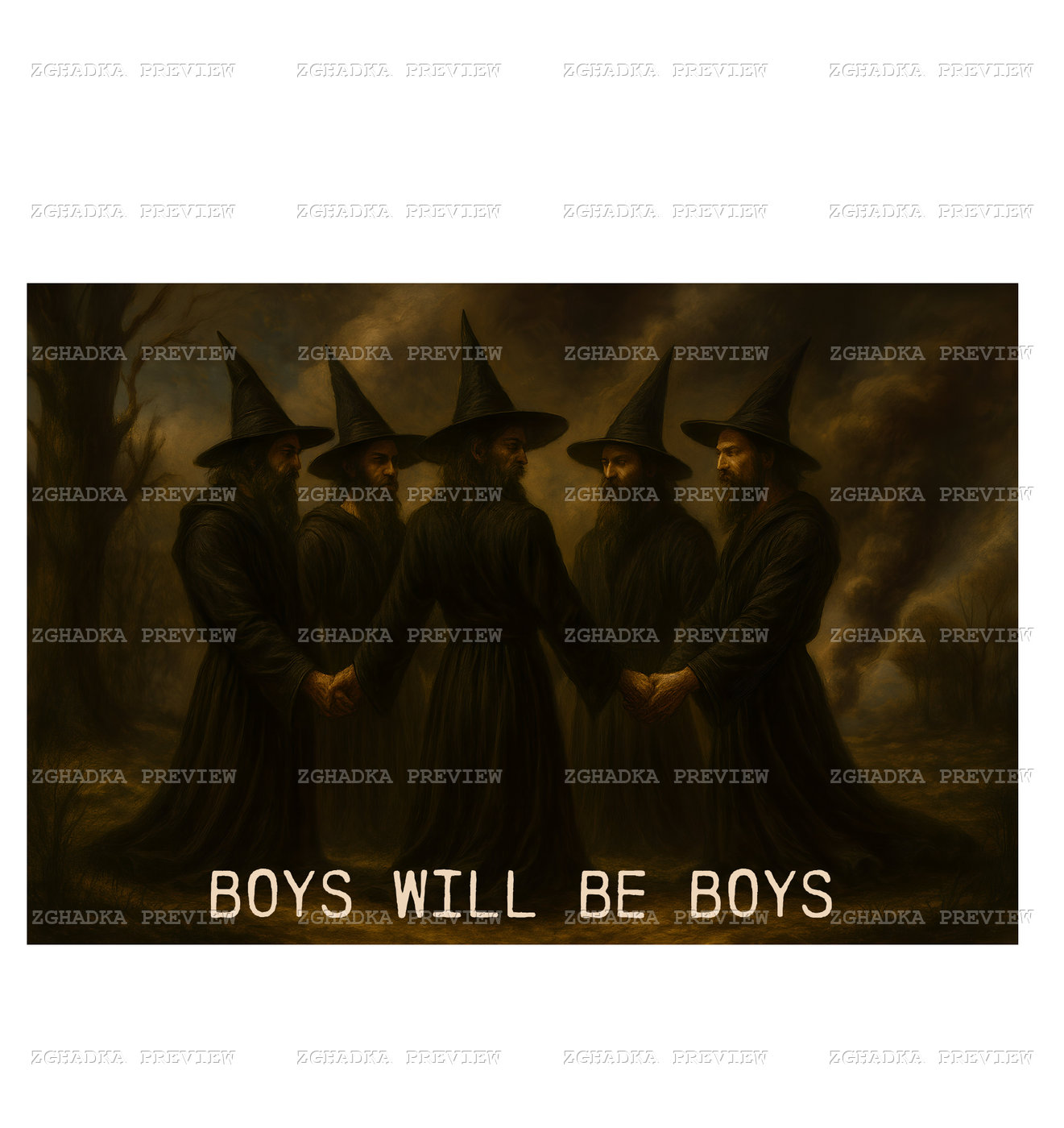 Принт «Boys Will Be Boys — маги» — прев’ю дизайну