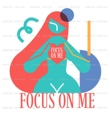 Принт «Focus on me — абстрактний образ» — прев’ю дизайну