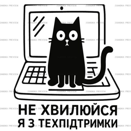 Цифровий принт «Я з техпідтримки» — захищене прев’ю