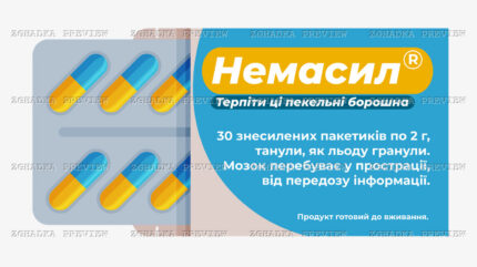 Принт «Немасил — терпіти ці пекельні борошна» — прев’ю дизайну