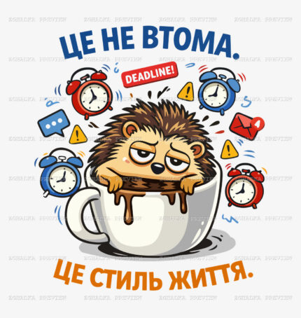 Принт «Це не втома — стиль життя з кавою» — прев’ю дизайну