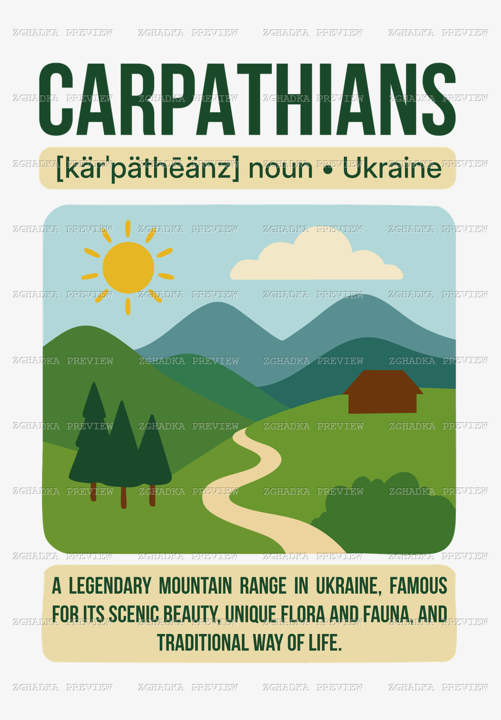Принт «Carpathians — Карпати» — прев’ю дизайну