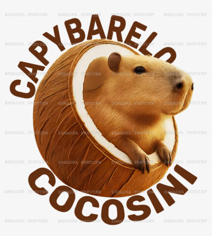 Принт «Capybarelo Cocosini» — прев’ю дизайну