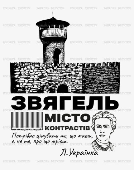 Принт «Звягель — місто контрастів» — прев’ю дизайну