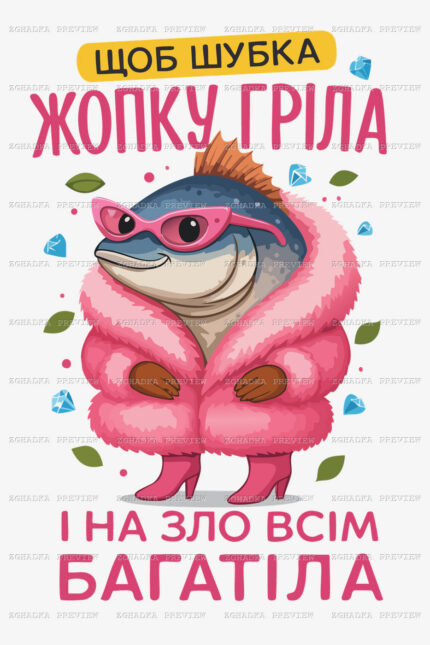 Принт «Шубка жопку гріла» — прев’ю дизайну