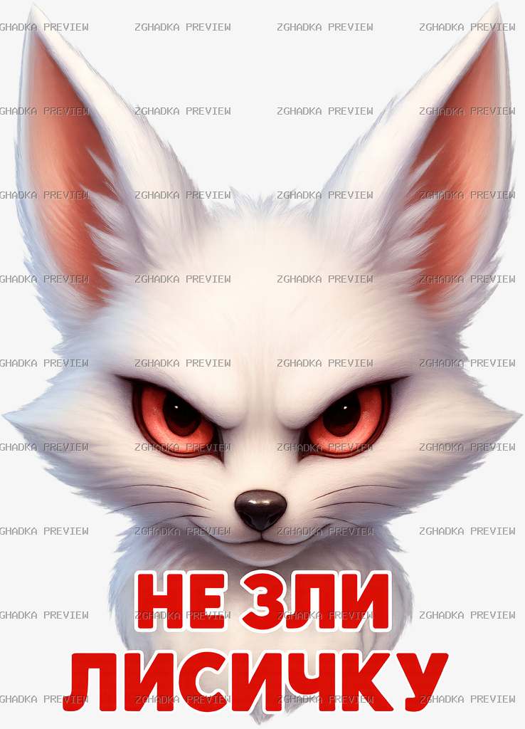 Принт «Не зли лисичку» — прев’ю дизайну