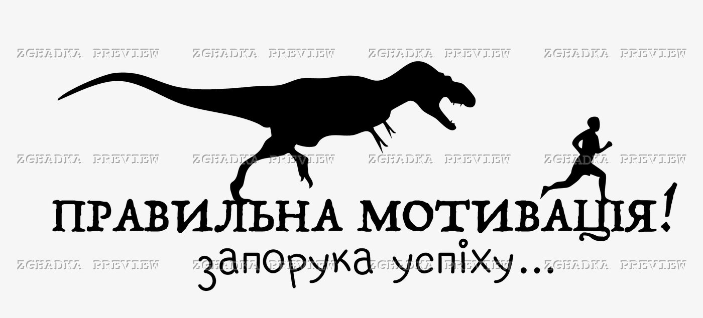 Принт «Правильна мотивація — запорука успіху» — прев’ю дизайну