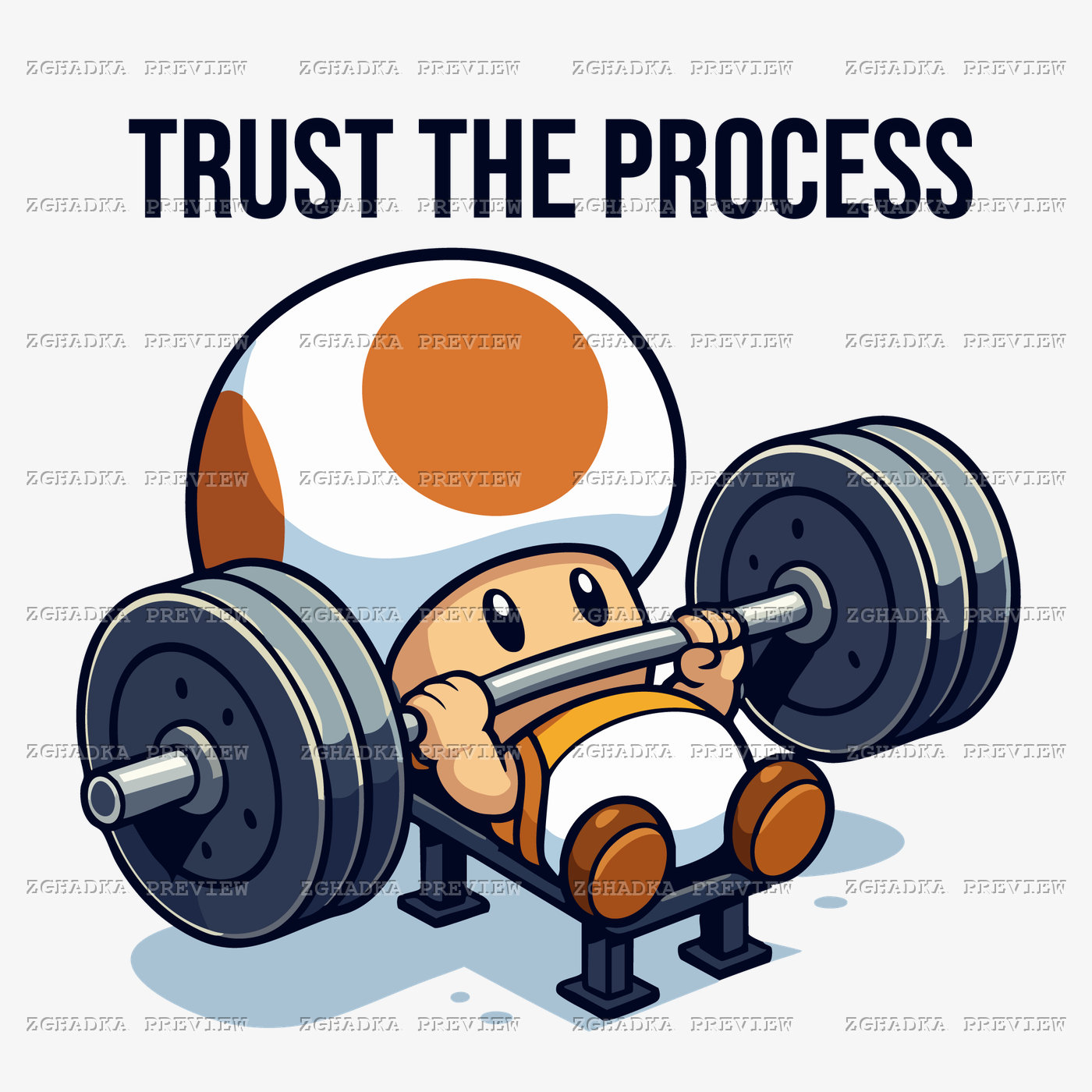 Принт «Trust the process — тренування» — прев’ю дизайну